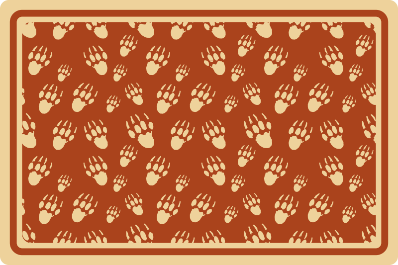 Paw print pattern placemat - TenStickers