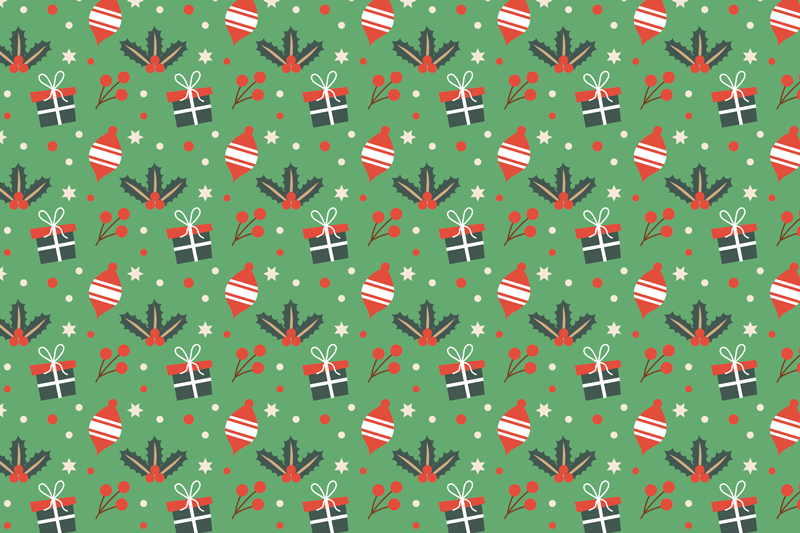 Green candy pattern  Christmas placemats - TenStickers