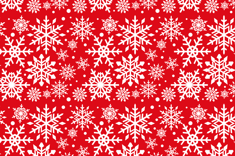 Red snowflakes Christmas placemats - TenStickers