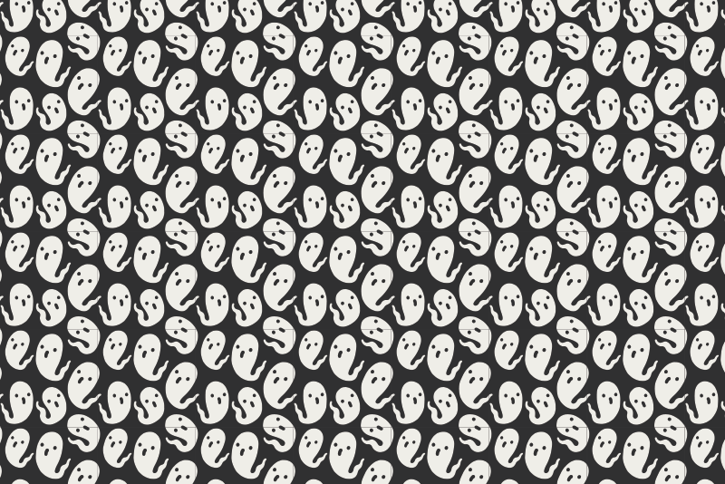 Ghost prints Halloween placemat - TenStickers