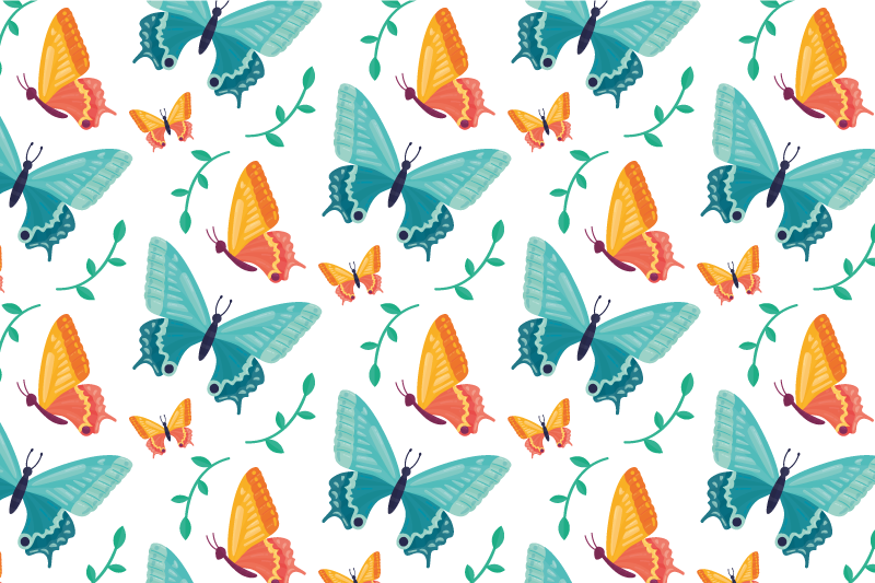 Bicolor Butterflies butterfly placemats - TenStickers