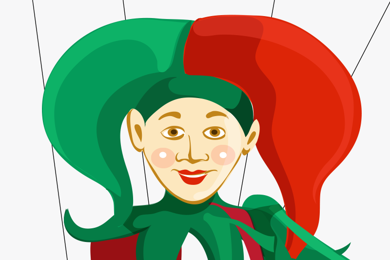 halloween marionette smiling  children placemats - TenStickers