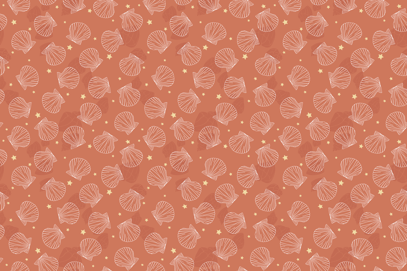 Seashell pattern placemat - TenStickers
