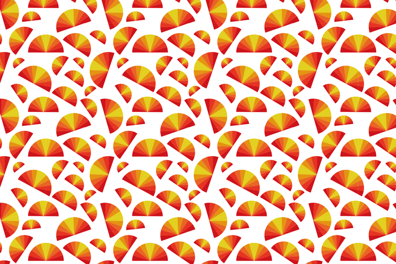 Original placemats colorful fan designs - TenStickers