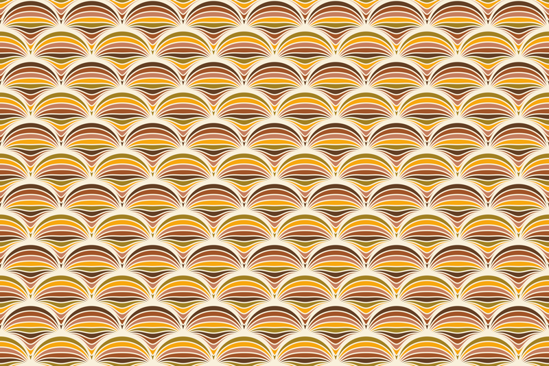 Curved wave motif placemat - TenStickers