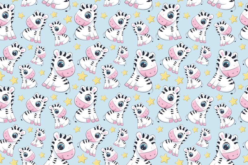 Children placemats adorable zebra design - TenStickers