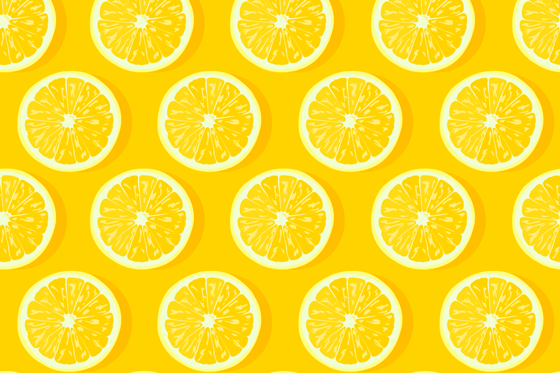 Sliced lemons citrus placemats - TenStickers