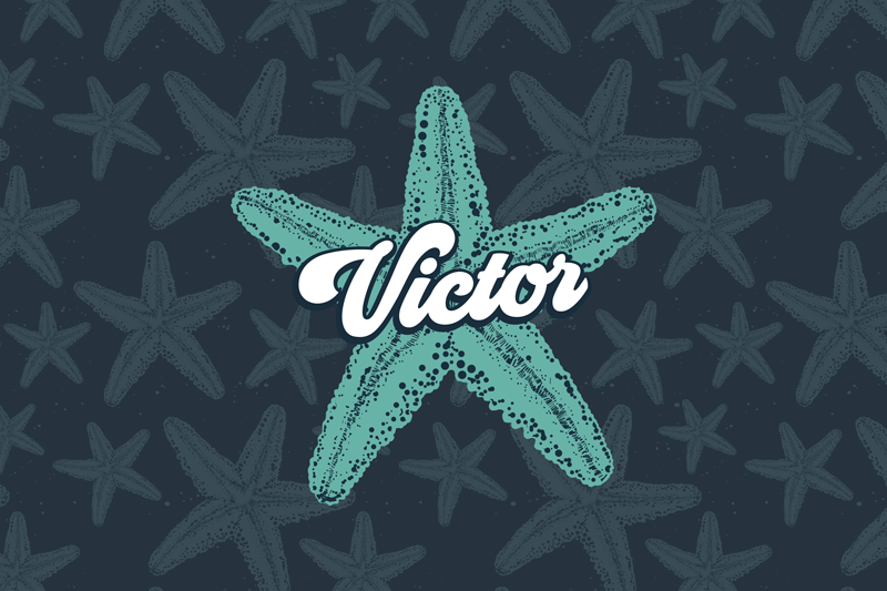 Personalisable placemats starfish personalised accent - TenStickers