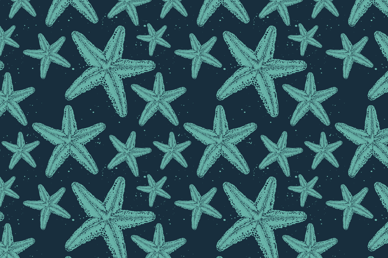Starfish bluetones sea life placemats - TenStickers