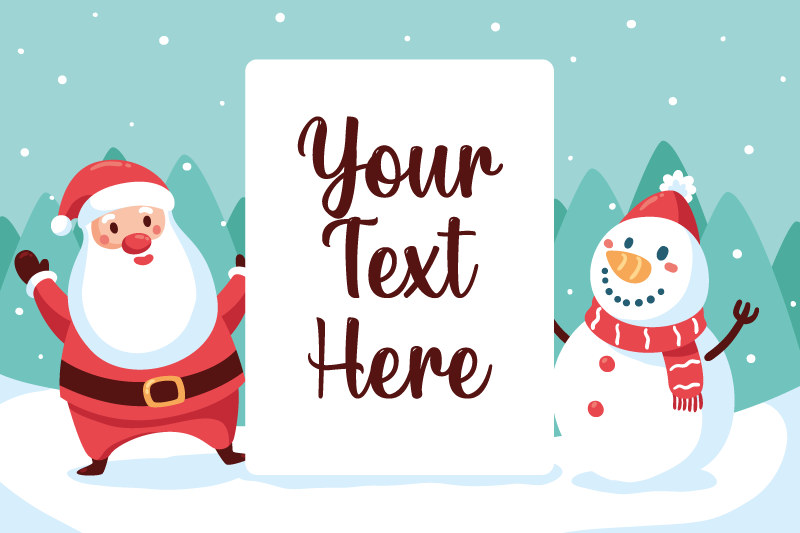 Customizable with name santa claus placemat - TenStickers