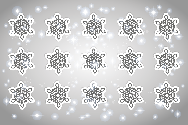 Christmas placemats snowflake design - TenStickers