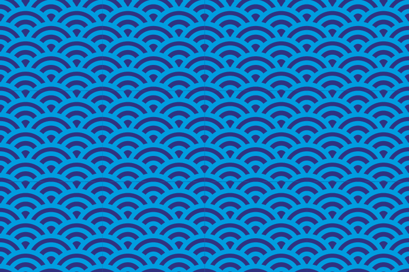 Curved wave element placemat - TenStickers