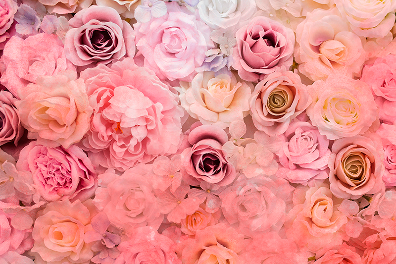 Floral rose pattern placemat - TenStickers