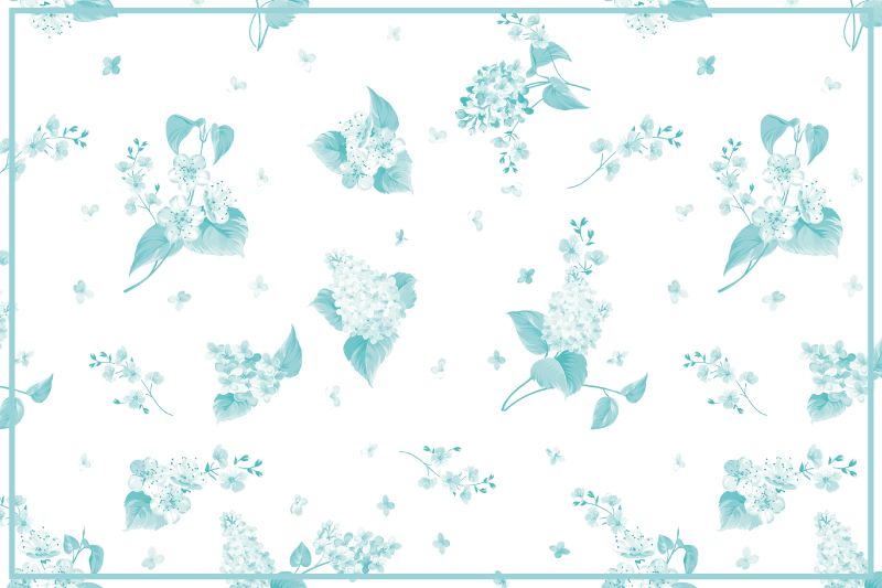 Modern placemats floral design surface - TenStickers