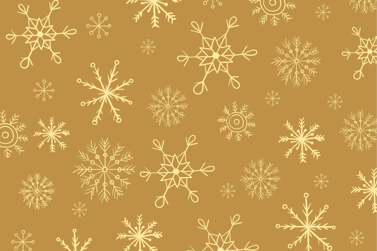 Christmas placemats with snowflake pattern surface - TenStickers
