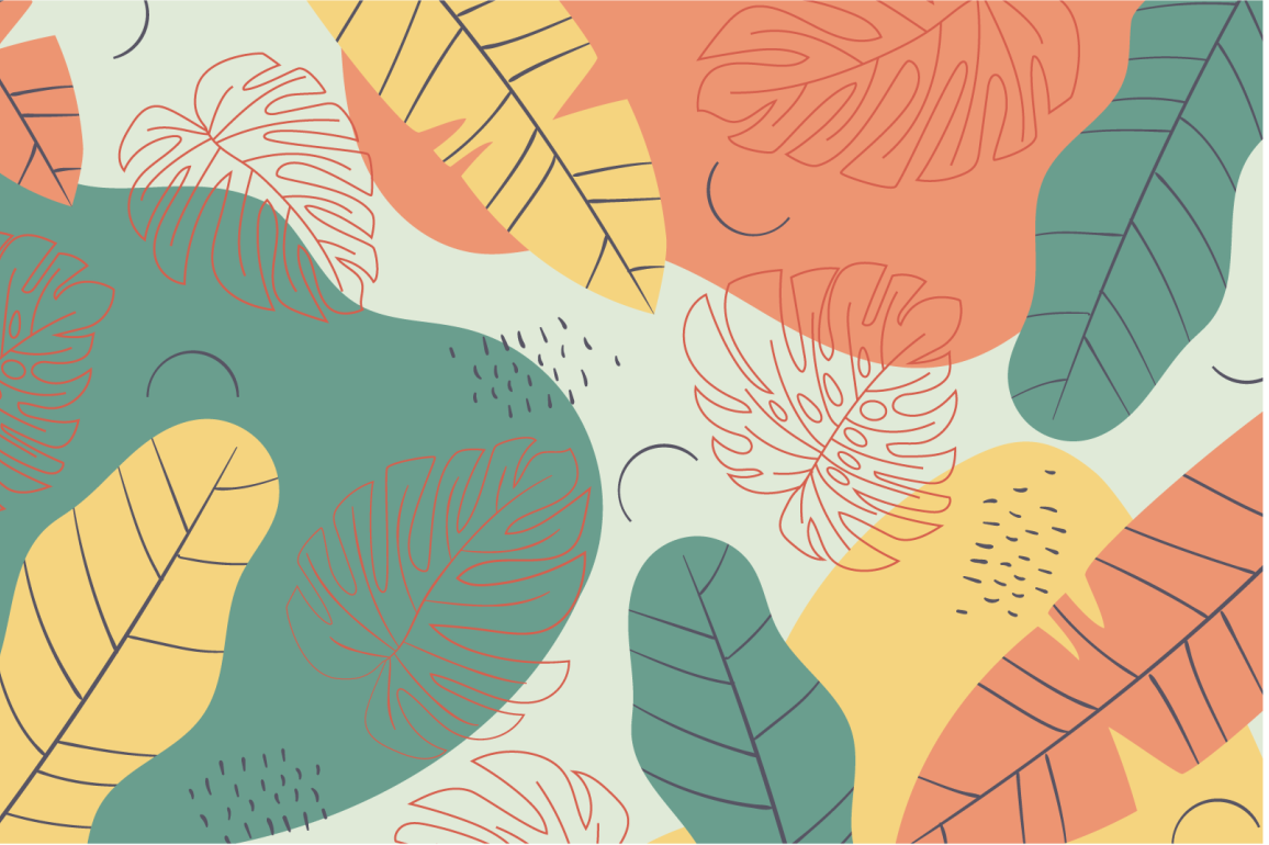 Coloured leaves modern placemats - TenStickers