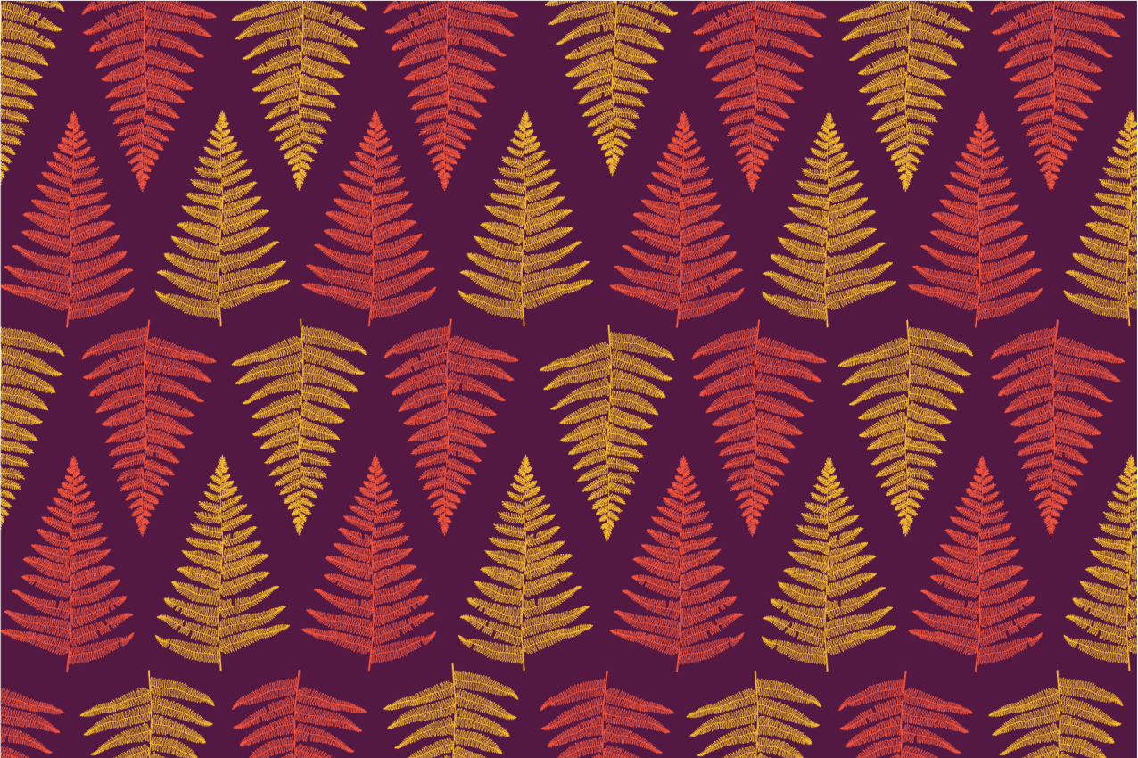 Foliage pattern background placemat - TenStickers