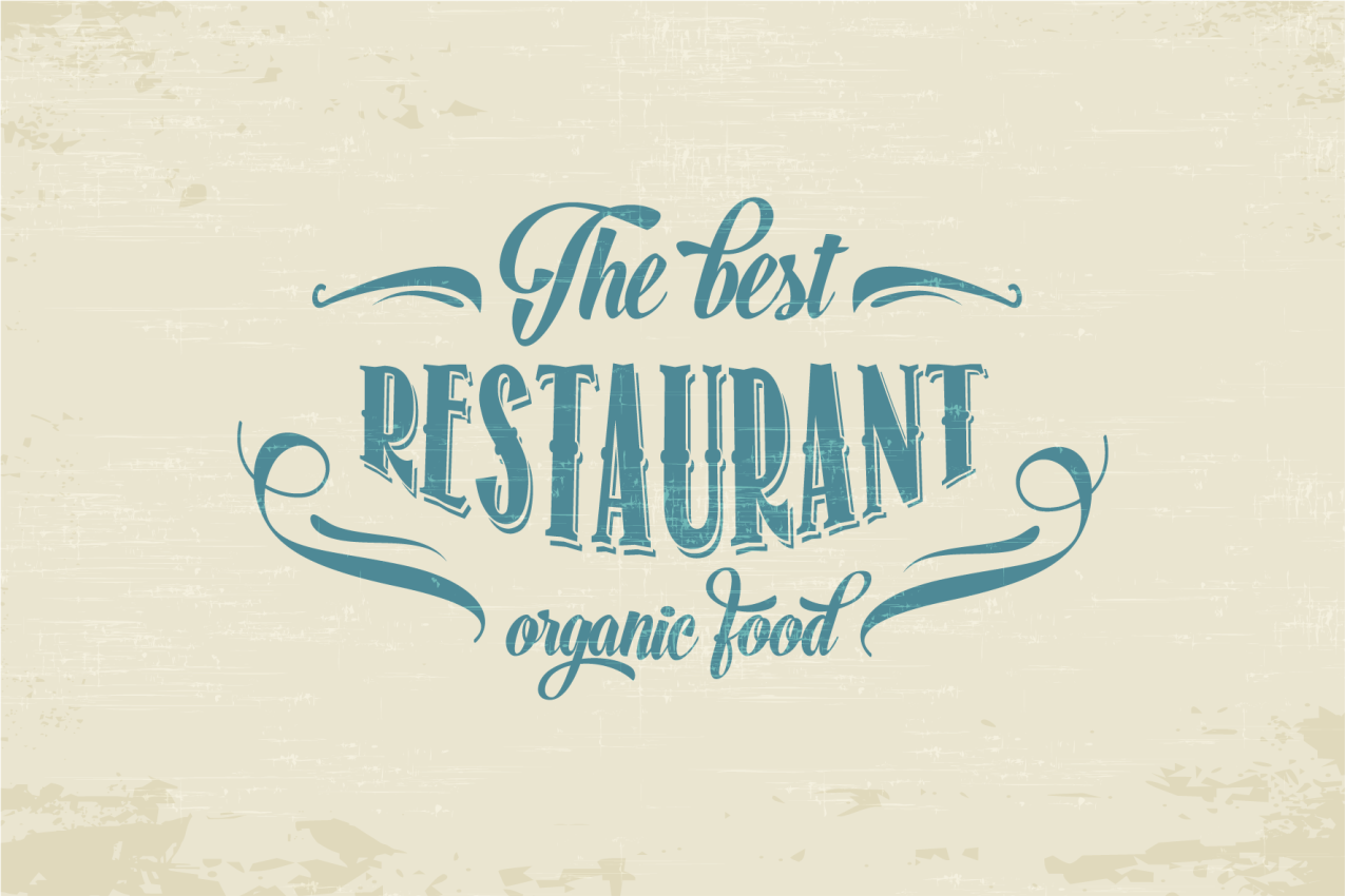 Placemat with quote organic restaurant food - TenStickers