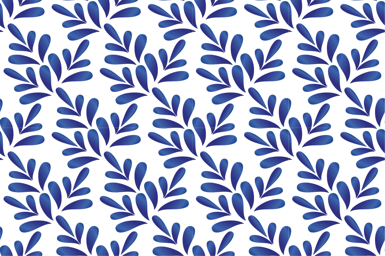 Blue porcelain elegant placemats - TenStickers