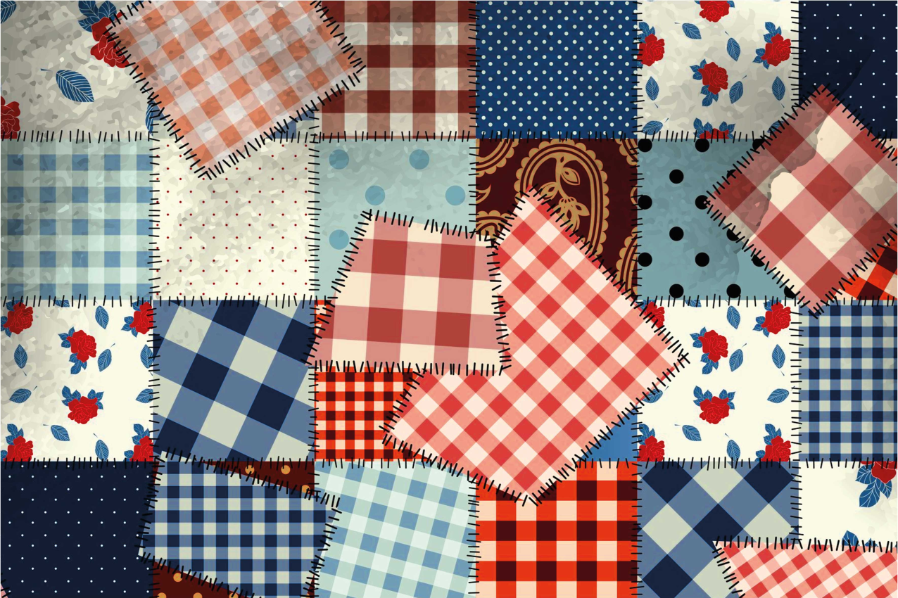 Placemat in patchwork fabric design - TenStickers