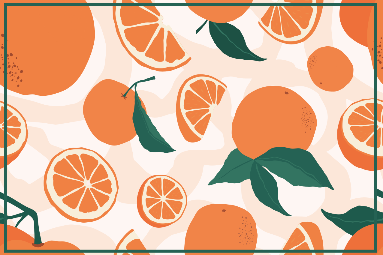 Original placemats citrus slice design - TenStickers