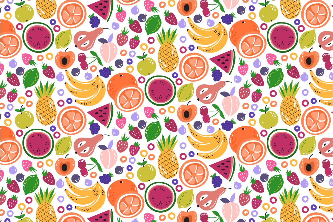 Children placemats fruit pattern design - TenStickers