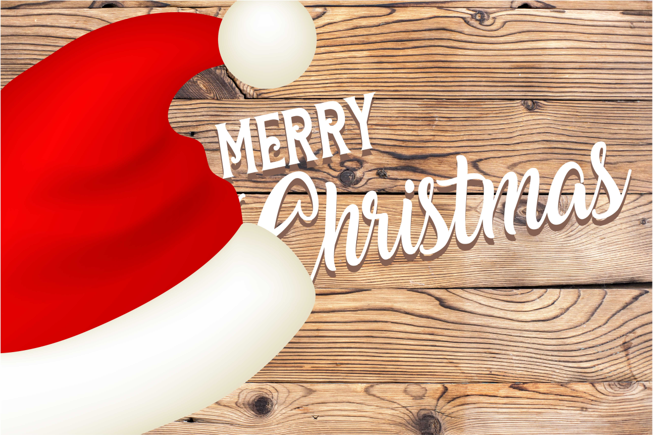 Christmas placemats festive santa hat design - TenStickers