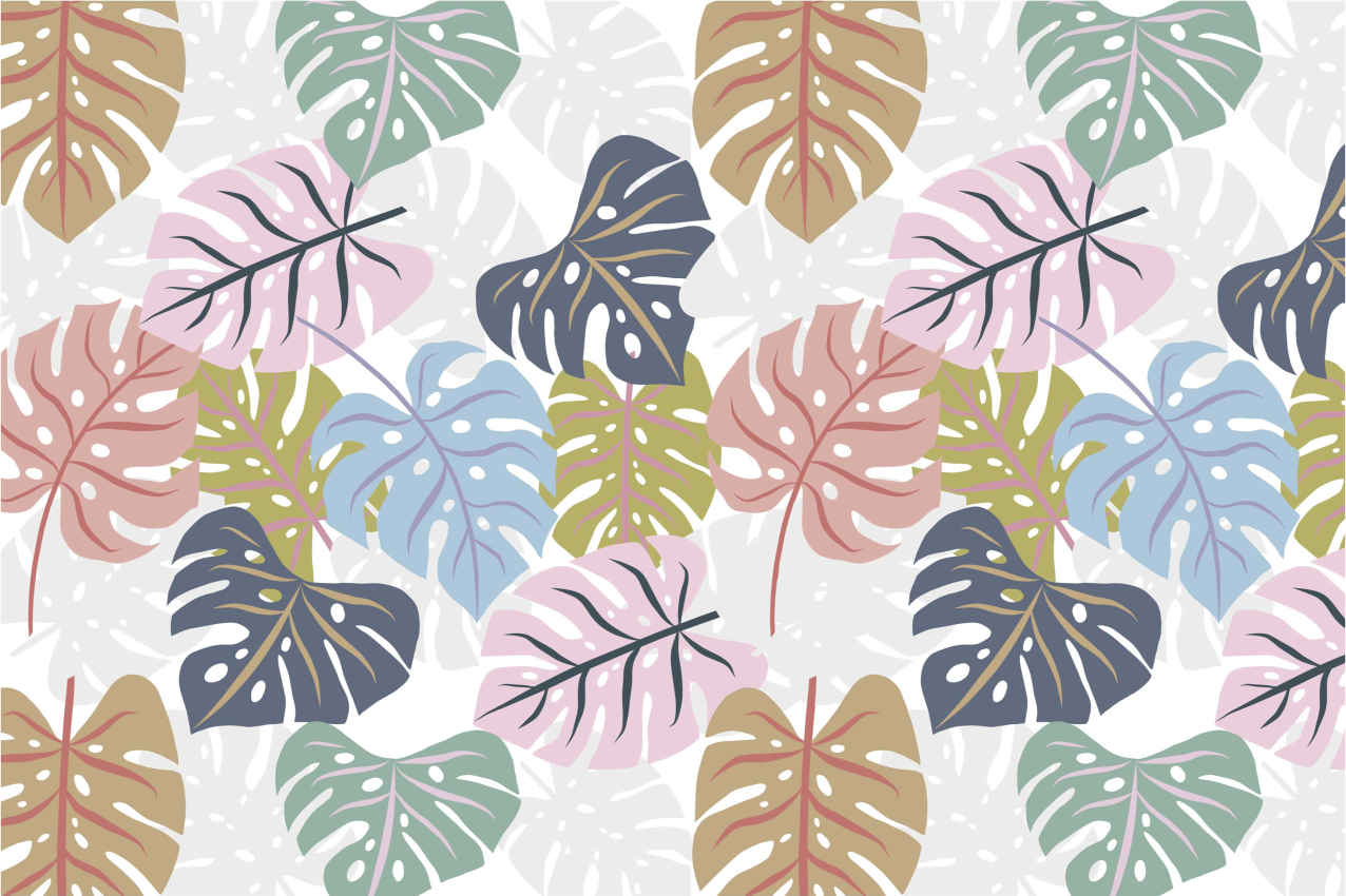 Original placemats tropical leaf design - TenStickers