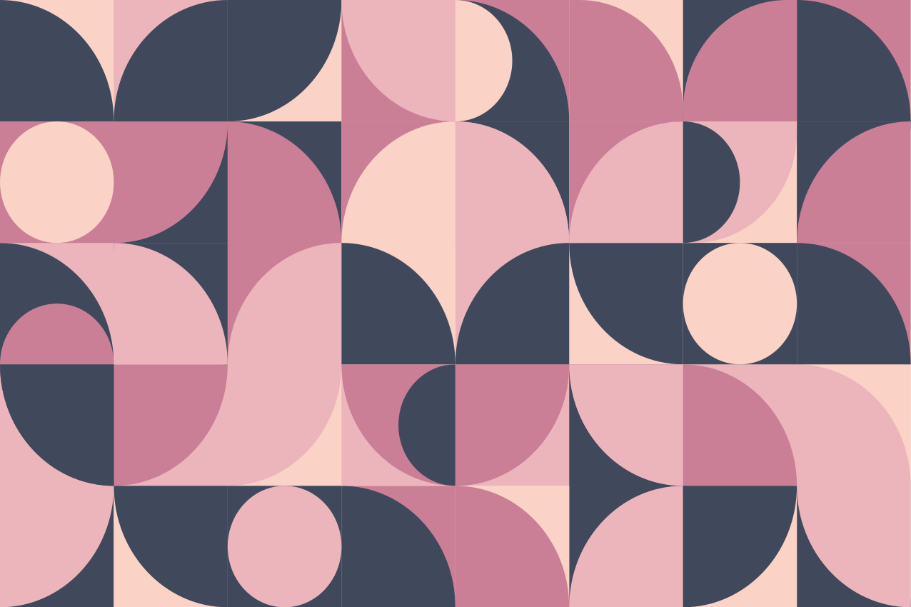 Geometric pink pastel modern placemats - TenStickers