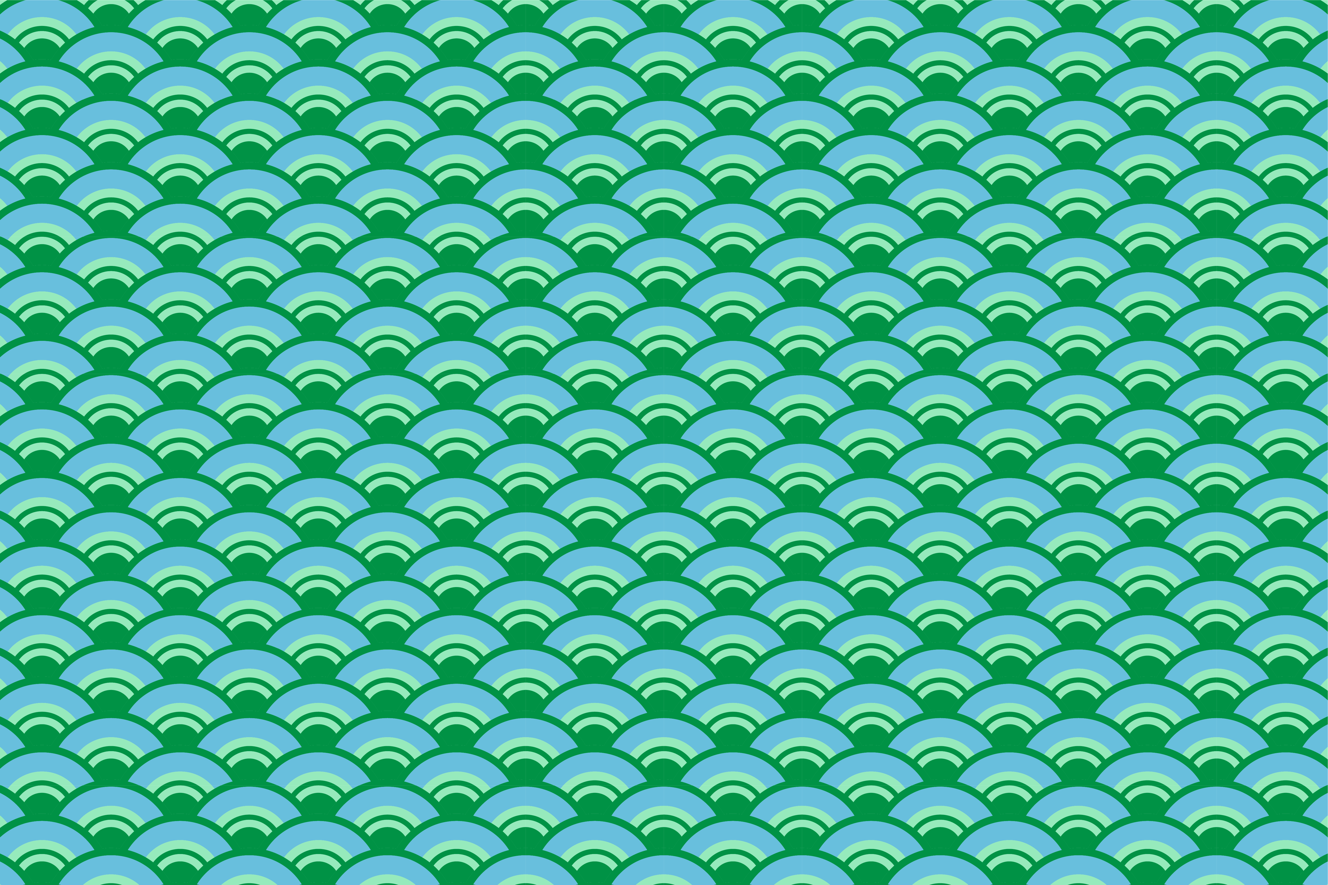 Wavy green motif placemat - TenStickers
