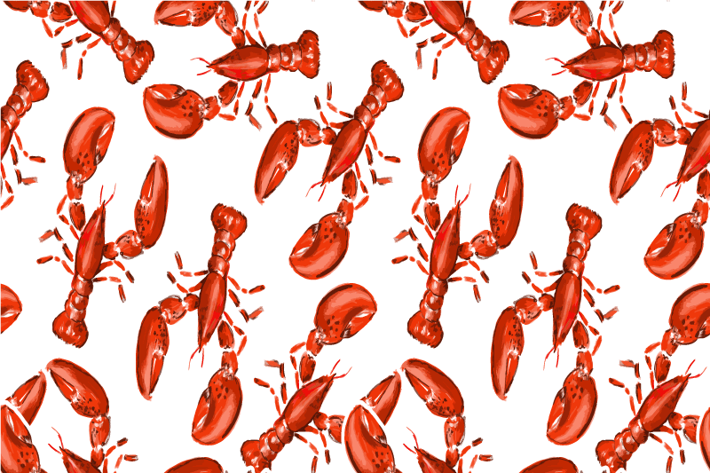 Original placemats lobster pattern design - TenStickers