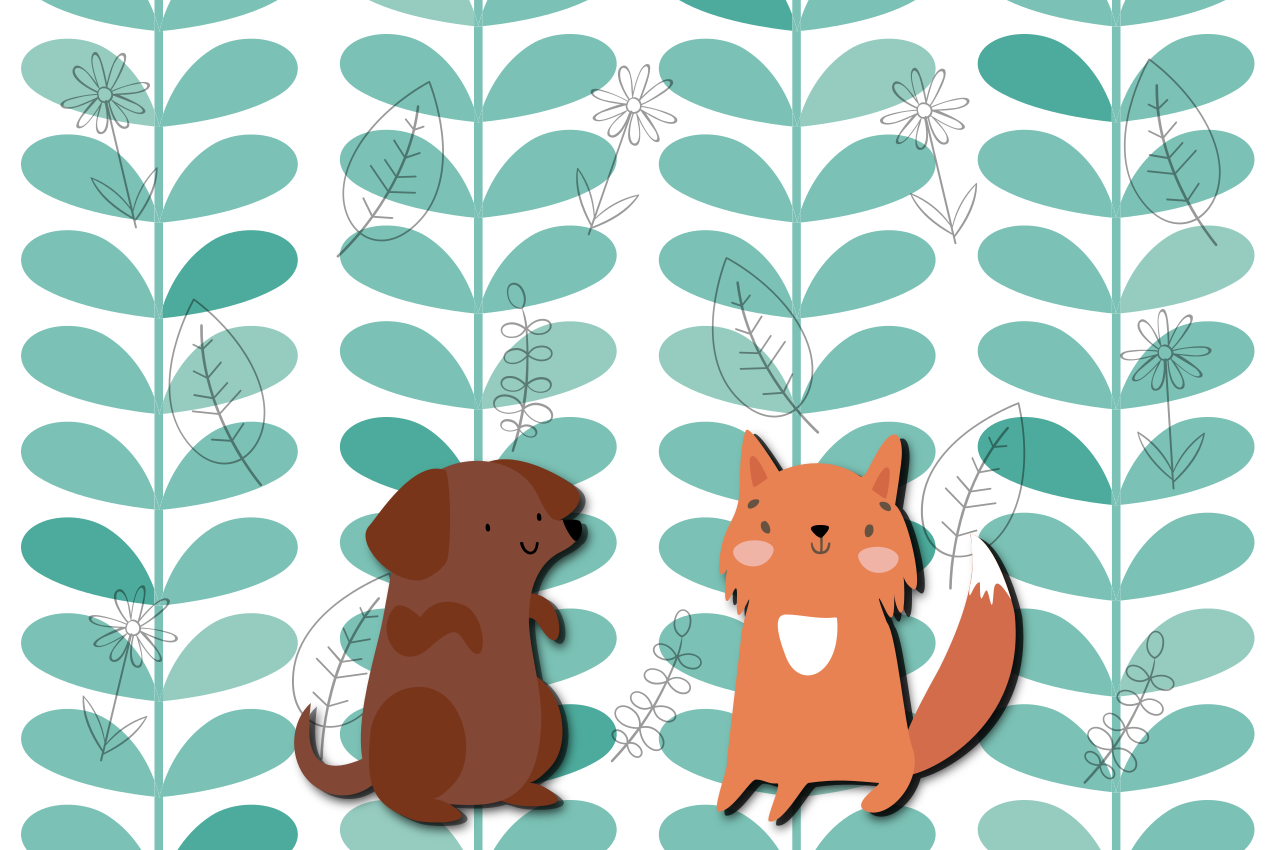 Children placemats cute animal friends - TenStickers