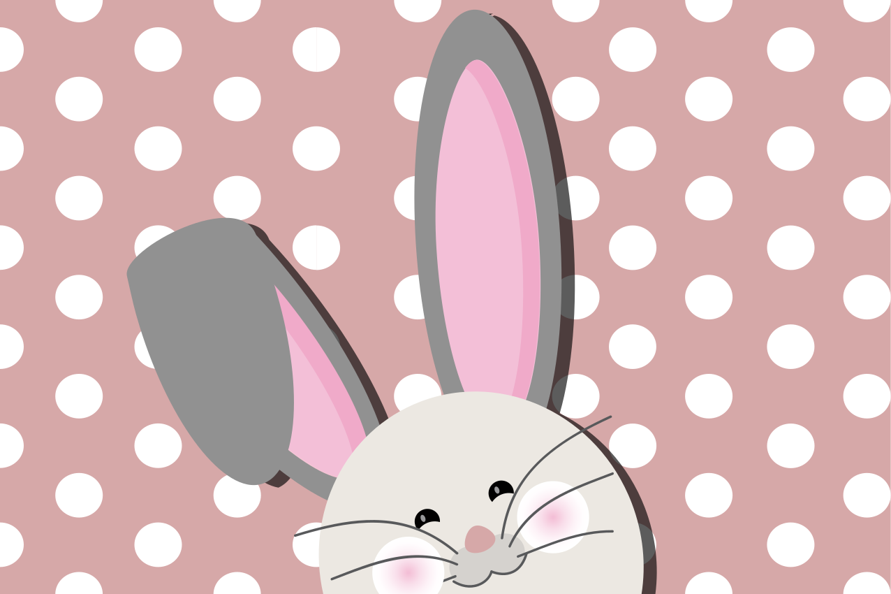 Children placemats cheerful bunny design - TenStickers