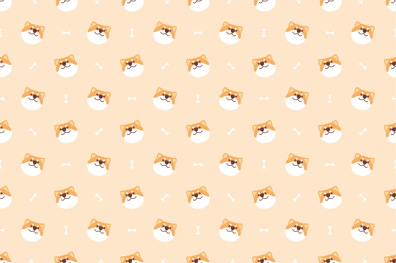 Cute dog face cartoon modern placemats - TenStickers