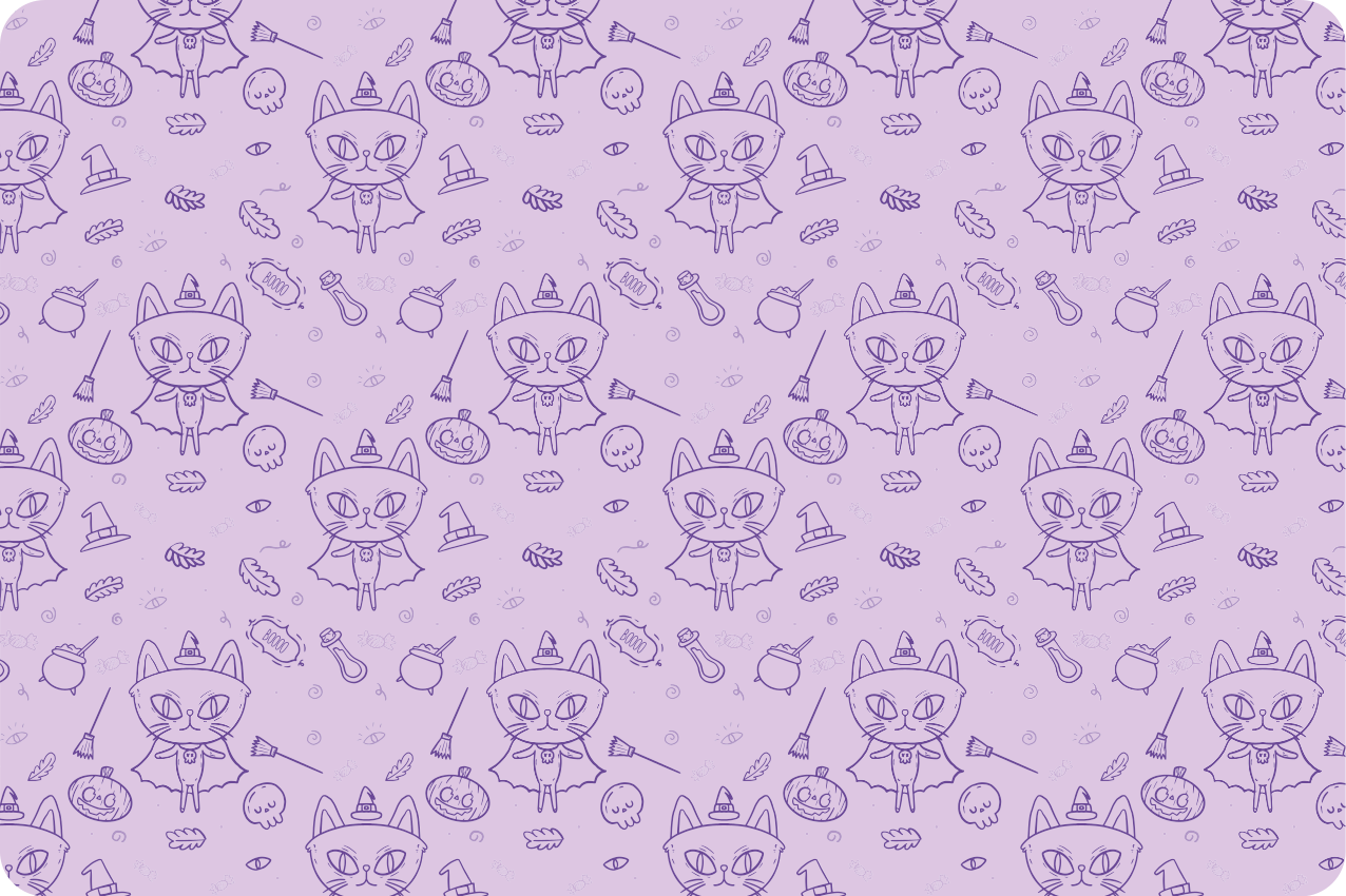 Children placemats whimsical cat design - TenStickers