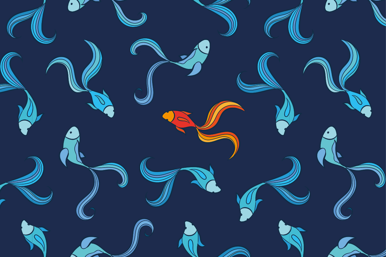 Original placemats vibrant fish design - TenStickers