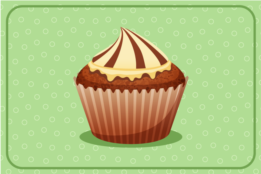Original placemats cupcake design - TenStickers