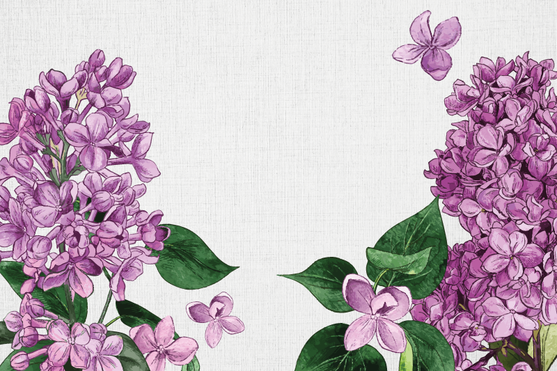 Purple and green flowers original placemats - TenStickers
