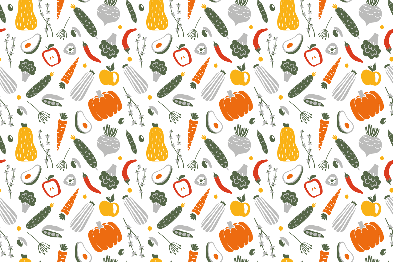 Original placemats colorful vegetable design - TenStickers