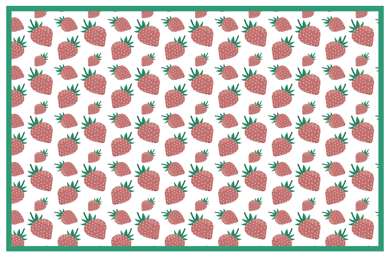 Original placemats strawberry design surface - TenStickers