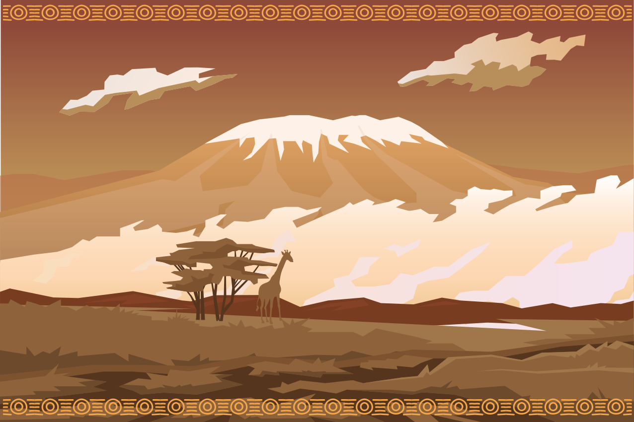 Original placemats majestic mountain scene - TenStickers