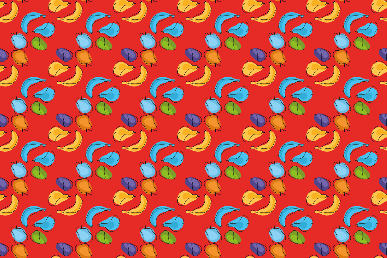 Original placemats colorful fruit design - TenStickers