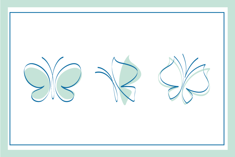 Original placemats elegant butterfly designs - TenStickers