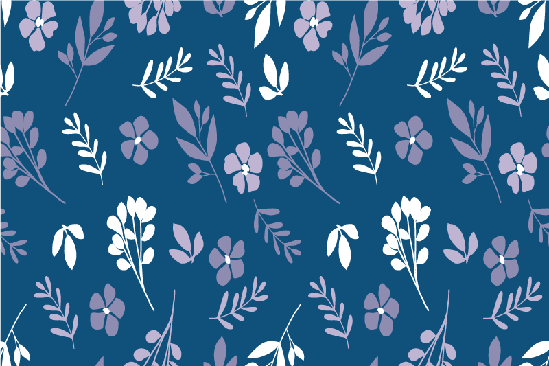 Botanical floral pattern placemat - TenStickers