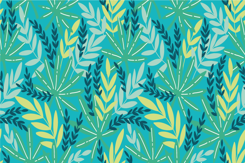Original placemats leafy botanical design - TenStickers