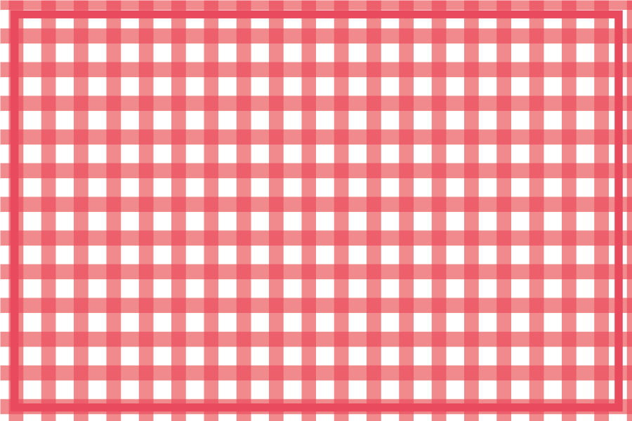 Placemat checkered red pattern - TenStickers