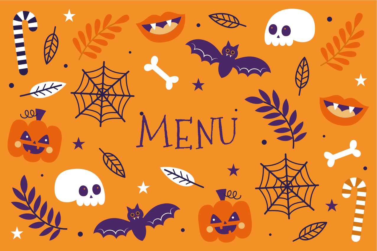 Funny Halloween design Halloween placemats - TenStickers