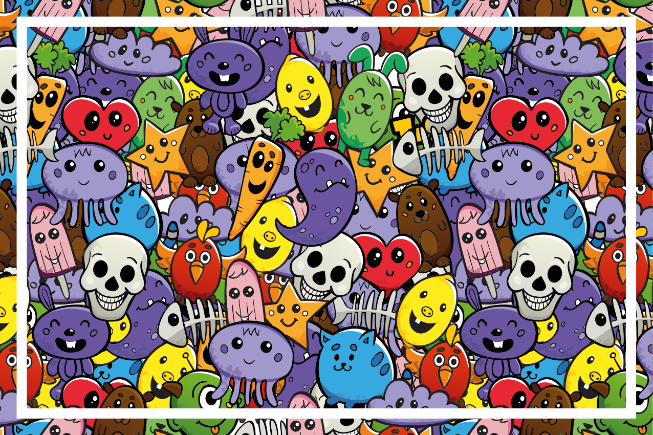Children placemats with colorful cartoon characters - TenStickers