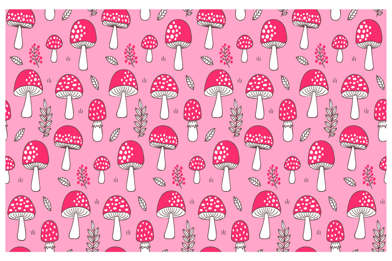 Original placemats vibrant mushroom design - TenStickers