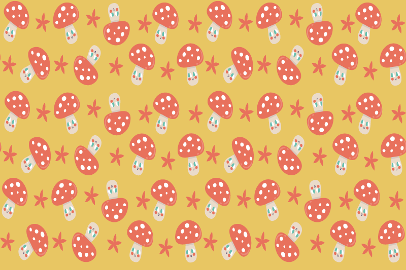 Children placemats with fun mushroom design - TenStickers
